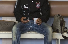 Liedson nos vestiários antes da partida entre Grêmio x Corinthians, realizada esta tarde no estádio Olímpico, em Porto Alegre, primeira rodada do Campeonato Brasileiro de 2011