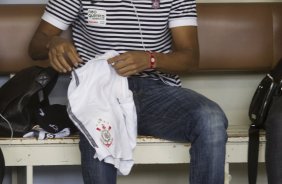 Luis Ramirez nos vestiários antes da partida entre Grêmio x Corinthians, realizada esta tarde no estádio Olímpico, em Porto Alegre, primeira rodada do Campeonato Brasileiro de 2011