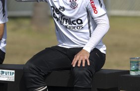 Willian durante treino do Corinthians esta manh no CT Joaquim Grava, no Parque Ecolgico do Tiete. O time se prepara para o jogo contra o Flamengo, dia 05/06, domingo a tarde, no estdio do Engenho, pela 3 rodada do Brasileiro 2011