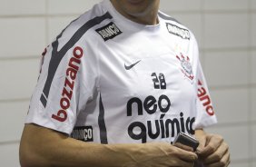 Chico nos vestirios antes da partida entre Flamengo x Corinthians, realizada esta tarde no estdio do Engenho, na cidade do Rio de Janeiro, pela terceira rodada do Campeonato Brasileiro de 2011
