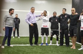 Durante a partida entre Corinthians x São Paulo, realizada esta tarde no estádio do Pacaembu, pela 6ª rodada do Campeonato Brasileiro de 2011
