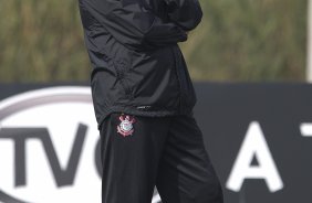 Tite durante o treino do Corinthians que aconteceu esta manhã no CT Joaquim Grava, no Parque Ecológico do Tiete. O time se prepara para o jogo contra o Vasco da Gama, dia 06/07, quarta-feira, a noite, no estádio do Pacaembu, pela 8ª rodada do Brasileirão 2011