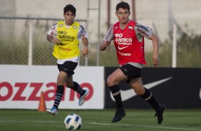 Alex durante o treino do Corinthians que aconteceu esta tarde no CT Joaquim Grava, no Parque Ecolgico do Tiete. O time se prepara para o jogo contra o Cruzeiro, domingo a tarde, dia 24/07, no estdio do Pacaembu, pela 11 rodada do Brasileiro 2011