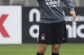 Paulo Andr que volta ao time titular durante o treino do Corinthians esta manh no CT Joaquim Grava, no Parque Ecolgico do Tiete. O time se prepara para o jogo contra o Ava, amanh domingo a tarde, dia 31/07, no estdio da Ressacada, pela 13 rodada do Brasileiro 2011