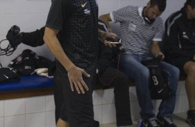 Alex nos vestiários antes da partida entre Avaí x Corinthians realizada esta tarde no estádio da Ressacada em Florianopolis/SC, pela 13ª rodada do Campeonato Brasileiro de 2011