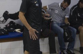 Alex nos vestirios antes da partida entre Ava x Corinthians realizada esta tarde no estdio da Ressacada em Florianopolis/SC, pela 13 rodada do Campeonato Brasileiro de 2011