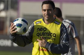 Chico durante o treino do Corinthians esta tarde no CT Joaquim Grava, no Parque Ecolgico do Tiete. O time se prepara para o jogo contra o Atltico-PR, domingo a tarde, dia 07/08, no estdio da Arena da Baixada, pela 15 rodada do Brasileiro 2011