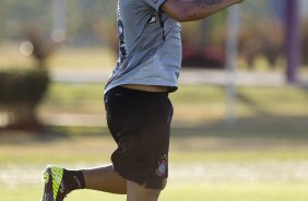 Adriano durante o treino do Corinthians esta tarde no CT Joaquim Grava, no Parque Ecolgico do Tiete. O time se prepara para o jogo contra o Cear, domingo a tarde, dia 14/08, no estdio do Pacaembu, pela 16 rodada do Brasileiro 2011