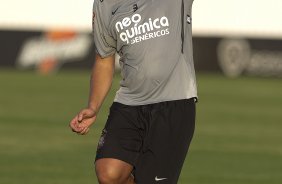 Adriano durante o treino do Corinthians esta tarde no CT Joaquim Grava, no Parque Ecolgico do Tiete. O time se prepara para o jogo contra o Cear, domingo a tarde, dia 14/08, no estdio do Pacaembu, pela 16 rodada do Brasileiro 2011