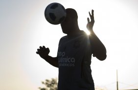 Adriano durante o treino do Corinthians esta tarde no CT Joaquim Grava, no Parque Ecolgico do Tiete. O time se prepara para o jogo contra o Cear, domingo a tarde, dia 14/08, no estdio do Pacaembu, pela 16 rodada do Brasileiro 2011