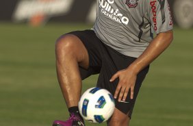 Adriano durante o treino do Corinthians esta tarde no CT Joaquim Grava, no Parque Ecolgico do Tiete. O time se prepara para o jogo contra o Cear, domingo a tarde, dia 14/08, no estdio do Pacaembu, pela 16 rodada do Brasileiro 2011