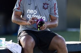 Adriano durante o treino do Corinthians esta tarde no CT Joaquim Grava, no Parque Ecolgico do Tiete. O time se prepara para o jogo contra o Cear, domingo a tarde, dia 14/08, no estdio do Pacaembu, pela 16 rodada do Brasileiro 2011