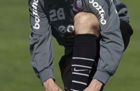 Chico durante o treino do Corinthians esta manh no CT Joaquim Grava, no Parque Ecolgico do Tiete. O time se prepara para o jogo contra o Coritiba, amanh, dia 04/09, domingo a tarde, no estdio Couto Pereira, vlida pela 21 rodada do Brasileiro 2011