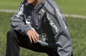 Ramon durante o treino do Corinthians esta manh no CT Joaquim Grava, no Parque Ecolgico do Tiete. O time se prepara para o jogo contra o Coritiba, amanh, dia 04/09, domingo a tarde, no estdio Couto Pereira, vlida pela 21 rodada do Brasileiro 2011