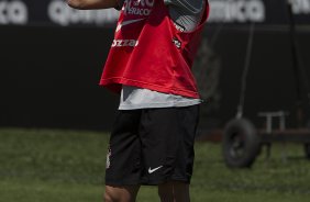 Alex durante o treino do Corinthians esta manhã no CT Joaquim Grava, no Parque Ecológico do Tiete. O time se prepara para o jogo contra o Flamengo, quinta-feira a noite, dia 08/09, no estádio do Pacaembu, válida pela 22ª rodada do Brasileirão 2011