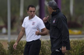 Antnio Fedato Filho, fisiologista, que treinou fisicamente o time aps a dispensa de Eduardo Silva, preparador fisico, e Tite durante o treino do Corinthians, esta manh no CT Joaquim Grava, no Parque Ecolgico do Tiete, que serviu como preparao para o jogo contra o Fluminense, amanh, dia 11/09, domingo a tarde, no Engenho, vlida pela 23 rodada do Brasileiro 2011