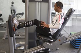 Liedson durante o treino do Corinthians, esta manh no CT Joaquim Grava, no Parque Ecolgico do Tiete, que serviu como preparao para o jogo contra o Fluminense, amanh, dia 11/09, domingo a tarde, no Engenho, vlida pela 23 rodada do Brasileiro 2011