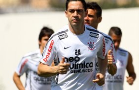 Chico do Corinthians durante treino realizado no CT Joaquim Grava