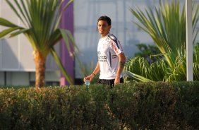 Fabio Santos durante treino do Corinthians realizado no Centro de treinamento Joaquim Grava