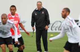 O tcnico Tite durante treino do Corinthians realizado no Centro de treinamento Joaquim Grava