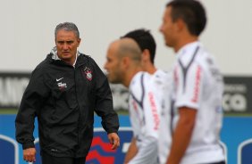 O tcnico Tite durante treino do Corinthians realizado no Centro de treinamento Joaquim Grava