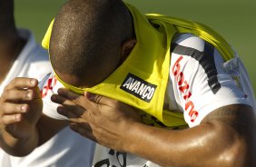 Adriano durante o treino desta tarde no CT Joaquim Grava, no Parque Ecolgico do Tiete, o prximo jogo ser contra o Atltico-GO, domingo, dia 09/10, no Pacaembu, vlida pela 28 rodada do Brasileiro 2011