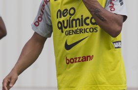 Emerson durante o treino desta manh no CT Joaquim Grava, no Parque Ecolgico do Tiete, o prximo jogo ser contra o Botafogo, quarta-feira a noite, dia 12/10, no Pacaembu, vlida pela 29 rodada do Brasileiro 2011