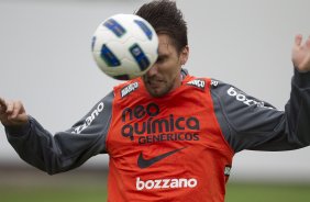 Paulo Andr durante o treino desta manh no CT Joaquim Grava, no Parque Ecolgico do Tiete, o prximo jogo ser contra o Cruzeiro, amanh, domingo, dia 16/10, na Serejo, vlida pela 30 rodada do Brasileiro 2011