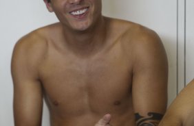 Ramon nos vestiários antes da partida entre Cruzeiro x Corinthians, realizada esta tarde no estádio da Arena do Jacaré, em Sete Lagoas/MG, válida pela 30ª rodada do Campeonato Brasileiro de 2011