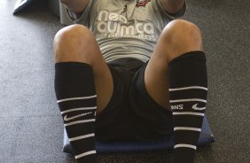 Adriano durante o treino na academia esta manh no CT Joaquim Grava, no Parque Ecolgico do Tiete, o prximo jogo ser contra o Internacional/RS, domingo, dia 23/10, no estdio Beira-Rio, vlida pela 31 rodada do Brasileiro 2011