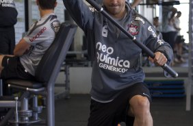 Alessandro durante o treino na academia esta manh no CT Joaquim Grava, no Parque Ecolgico do Tiete, o prximo jogo ser contra o Internacional/RS, domingo, dia 23/10, no estdio Beira-Rio, vlida pela 31 rodada do Brasileiro 2011