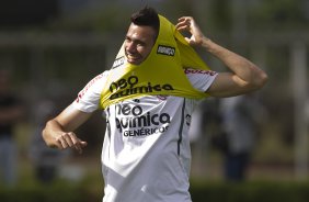 Leandro Castn durante o treino esta tarde no CT Joaquim Grava, no Parque Ecolgico do Tiete, o prximo jogo ser contra o Internacional/RS, domingo, dia 23/10, no estdio Beira-Rio, vlida pela 31 rodada do Brasileiro 2011