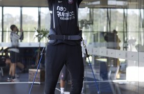 Renan durante o treino na academia esta manh no CT Joaquim Grava, no Parque Ecolgico do Tiete, o prximo jogo ser contra o Internacional/RS, domingo, dia 23/10, no estdio Beira-Rio, vlida pela 31 rodada do Brasileiro 2011