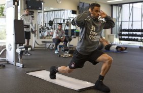 Welder durante o treino na academia esta manh no CT Joaquim Grava, no Parque Ecolgico do Tiete, o prximo jogo ser contra o Internacional/RS, domingo, dia 23/10, no estdio Beira-Rio, vlida pela 31 rodada do Brasileiro 2011