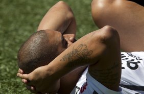 Adriano durante o treino desta manh no CT Joaquim Grava, no Parque Ecolgico do Tiete, o prximo jogo ser contra o Ava, domingo, dia 30/10, no Pacaembu, vlida pela 32 rodada do Brasileiro 2011