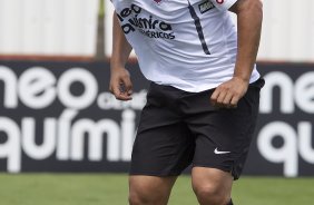 O atacante Adriano durante o jogo treino contra o So Bernardo esta manh no CT Joaquim Grava, no Parque Ecolgico do Tiete, o prximo jogo ser contra o Ava, domingo, dia 30/10, no Pacaembu, vlida pela 32 rodada do Brasileiro 2011