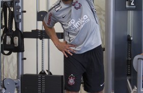 Adriano durante o treino desta manh no CT Joaquim Grava, no Parque Ecolgico do Tiete, o prximo jogo ser contra o Ava, domingo, dia 30/10, no Pacaembu, vlida pela 32 rodada do Brasileiro 2011