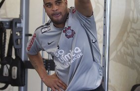 Adriano durante o treino desta manh no CT Joaquim Grava, no Parque Ecolgico do Tiete, o prximo jogo ser contra o Ava, domingo, dia 30/10, no Pacaembu, vlida pela 32 rodada do Brasileiro 2011