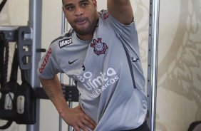 Adriano durante o treino desta manh no CT Joaquim Grava, no Parque Ecolgico do Tiete, o prximo jogo ser contra o Ava, domingo, dia 30/10, no Pacaembu, vlida pela 32 rodada do Brasileiro 2011