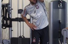 Adriano durante o treino desta manh no CT Joaquim Grava, no Parque Ecolgico do Tiete, o prximo jogo ser contra o Ava, domingo, dia 30/10, no Pacaembu, vlida pela 32 rodada do Brasileiro 2011