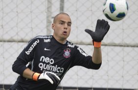 Julio Cesar durante o treino desta manh no CT Joaquim Grava, no Parque Ecolgico do Tiete, o prximo jogo ser contra o Ava, domingo, dia 30/10, no Pacaembu, vlida pela 32 rodada do Brasileiro 2011