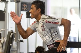 Paulinho durante o treino desta manh no CT Joaquim Grava, no Parque Ecolgico do Tiete, o prximo jogo ser contra o Ava, domingo, dia 30/10, no Pacaembu, vlida pela 32 rodada do Brasileiro 2011