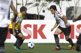 Morais e Willian durante o treino desta tarde no CT Joaquim Grava, no Parque Ecolgico do Tiete, o prximo jogo ser contra o Ava, domingo, dia 30/10, no Pacaembu, vlida pela 32 rodada do Brasileiro 2011