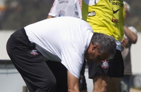 Alex e Tite durante o treino desta manh no CT Joaquim Grava, no Parque Ecolgico do Tiete, o prximo jogo ser contra o Ava, amanh, domingo, dia 30/10, no Pacaembu, vlida pela 32 rodada do Brasileiro 2011