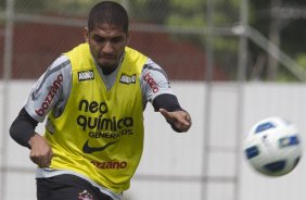 Wallace que retorna ao time titular durante o treino desta manh no CT Joaquim Grava, no Parque Ecolgico do Tiete, o prximo jogo ser contra o Amrica-MG, domingo, dia 05/11, no Parque do Sabia, em Uberlandia/MG, vlida pela 33 rodada do Brasileiro 2011