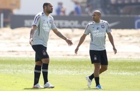 Adriano durante treino do Corinthians realizado no Centro de treinamento Joaquim Grava