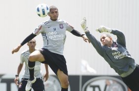 Wallace durante treino do Corinthians realizado no Centro de treinamento Joaquim Grava