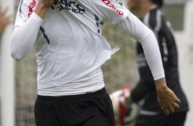Leandro Castn durante o treino desta tarde no CT Joaquim Grava, no Parque Ecolgico do Tiete, o prximo jogo ser contra o Atltico-PR, domingo, dia 12/11, no estdio do Pacaembu, vlida pela 34 rodada do Brasileiro 2011
