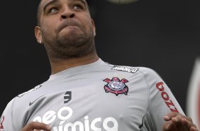 Adriano durante o treino esta manh no CT Joaquim Grava, no Parque Ecolgico do Tiete, o prximo jogo ser contra o Atltico-PR, amanh, domingo, dia 13/11, no estdio do Pacaembu, vlida pela 34 rodada do Brasileiro 2011