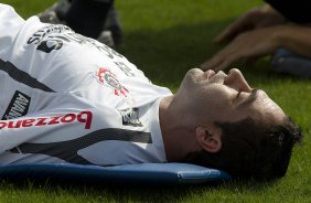 Chicão durante o treino desta manhã no CT Joaquim Grava, no Parque Ecológico do Tiete, o próximo jogo será contra o Figueirense/SC, domingo dia 26/11, no estádio Orlando Scarpelli, válida pela 37ª rodada do Brasileirão 2011